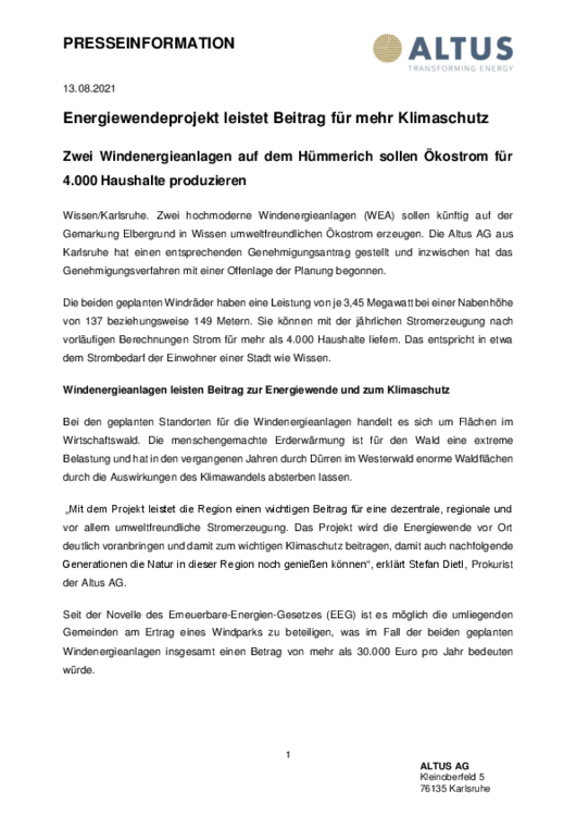 Convento NewsCenter - Energiewendeprojekt leistet Beitrag für mehr ...